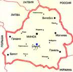 Слуцк на карте Беларуси